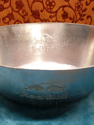 Red Bull ice bucket used, aluminum