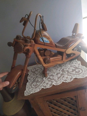 Wooden decorative motorcycle large like new