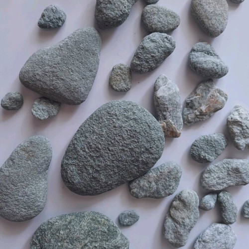 Natural green stones new from Kythnos beaches