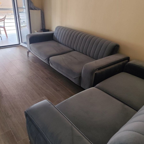 Sofa set with double and triple sofa beds like new