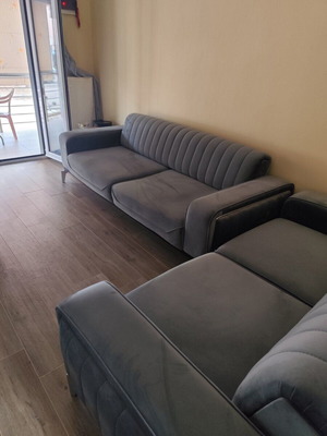 Sofa set with double and triple sofa beds like new