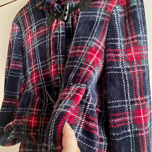Bill Coast plaid fleece jacket S-M like new, relaxed fit