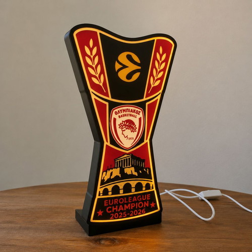 3D Light Box Olympiacos Euroleague Champion 2025-2026 like new