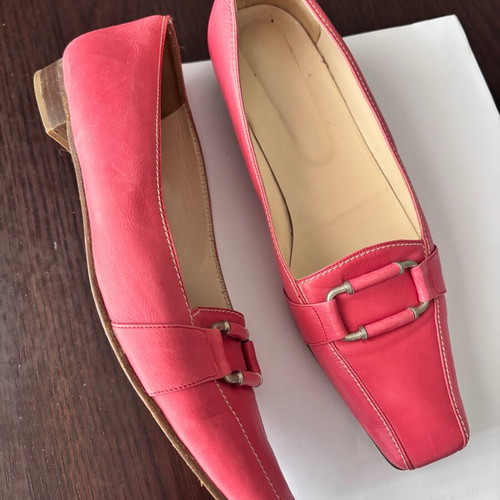 Kalogiou moccasins 39.5 leather flat like new pink