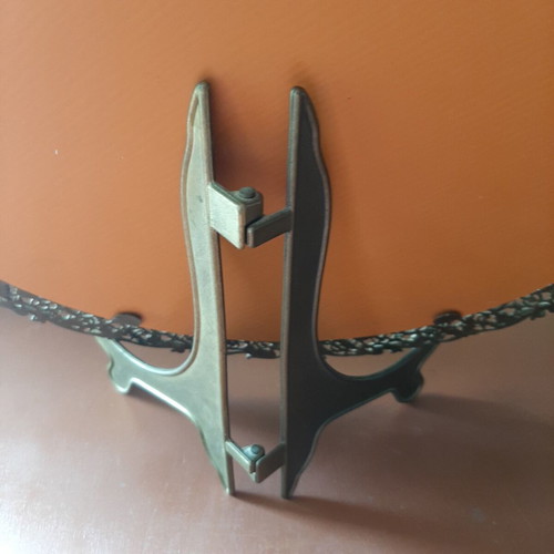 Bronze filigree mirror 1950s vintage