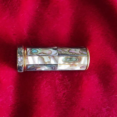 Lipstick case used from 1950s mother-of-pearl