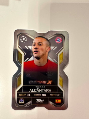 Match Attax Extra 2025/26 Chrome X CX 6 Thiago Alcantara Bayern καινούργιο