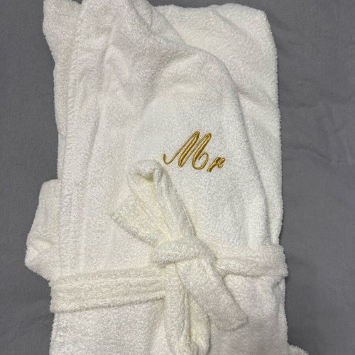 Bathrobes Mr & Mrs set, men's large (L) and women's medium (M)