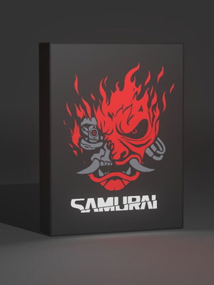 Cyberpunk Samurai Face Lightbox like new 3D printed