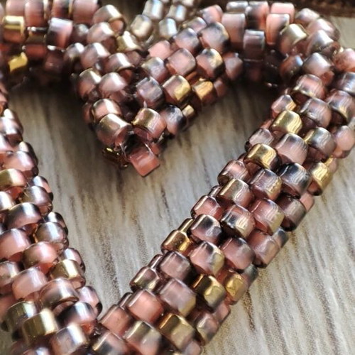 Handmade velvet choker necklace with heart-shaped beads made to order
