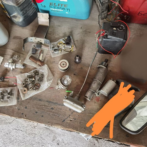 Original parts for Trabant 601 used for restoration