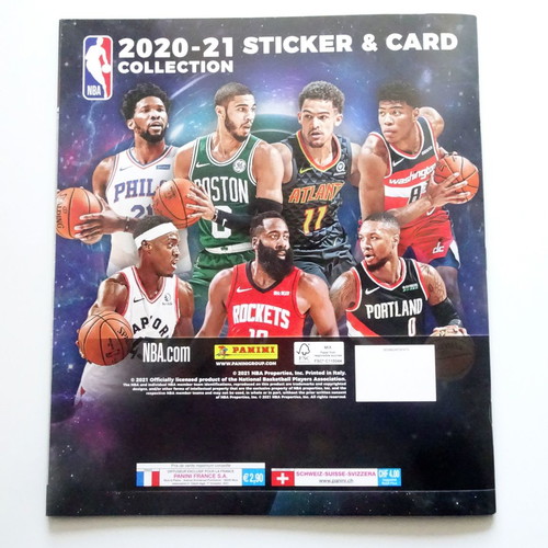 Panini NBA 2021 album used with 150 different stickers