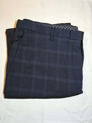 Joop! men's suit pants blue checkered size XL like new, 100% virgin wool