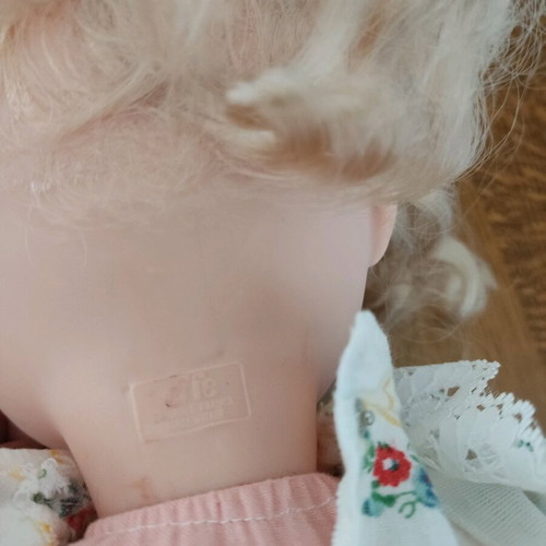 Vintage Italian Effe Franca doll used with stains on dress