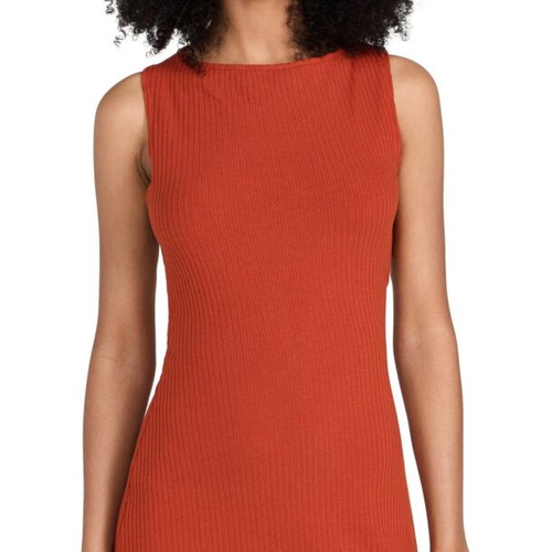 Reformation Adia mini knit dress, orange