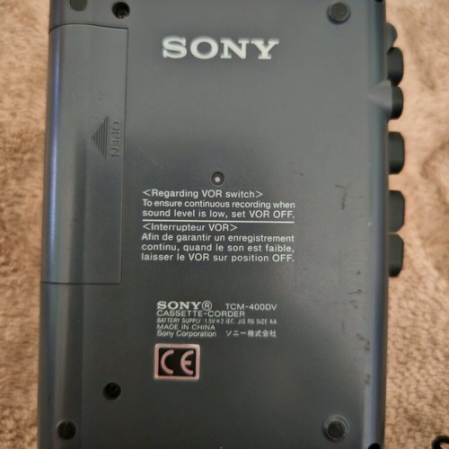 Sony cassette voice recorder TCM-400DV used, functional