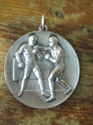 Bronze boxing medal used 1977