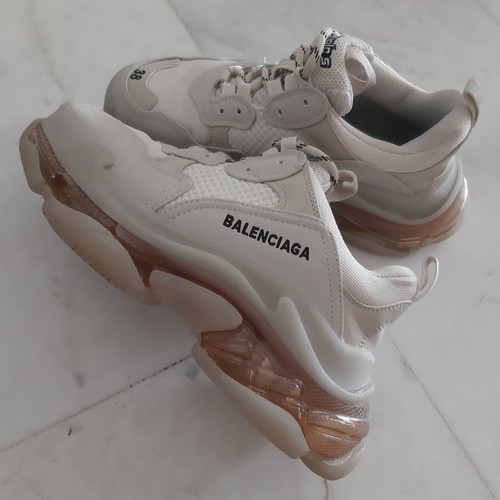 Balenciaga TripleS shoes used, size 38, white and grey