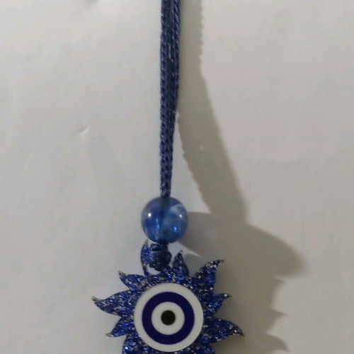 Necklace with sun eye new, multicolored