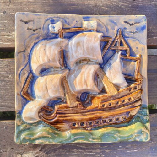 Dutch ceramic decoration like new, 20x20 cm, wall mountable