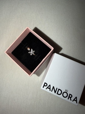 Pandora silver ring with flower design