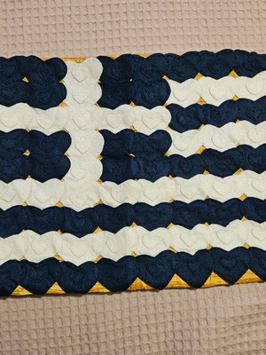 Decorative pillowcase new with Greek flag design