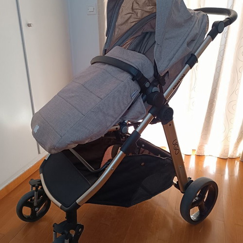 Kikkaboo 3-in-1 baby stroller used with car seat and port bebe