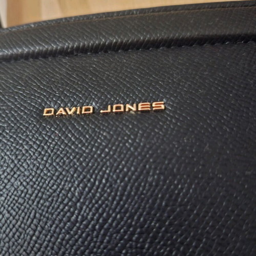 David Jones Paris black classic handbag new