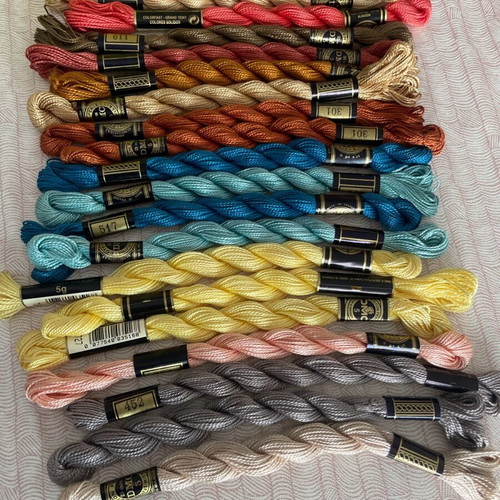 Coupon perle thread new, pack of 20 pieces