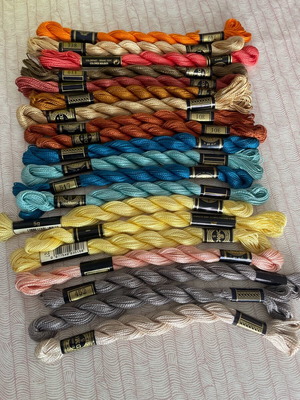 Coupon perle thread new, pack of 20 pieces