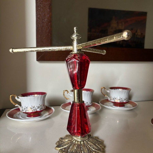 Antique porcelain tea serving set used, Former Yugoslavia