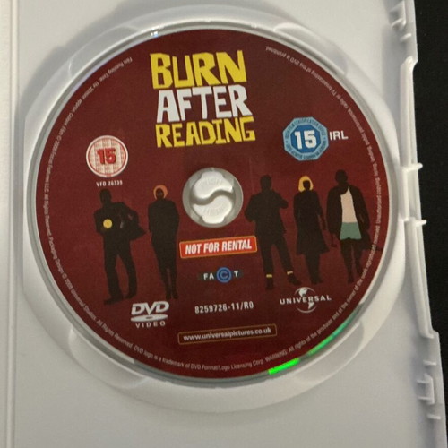 Burn After Reading DVD used, Coen brothers movie