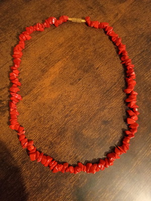 Vintage necklace early '90s glass with screw clasp new
