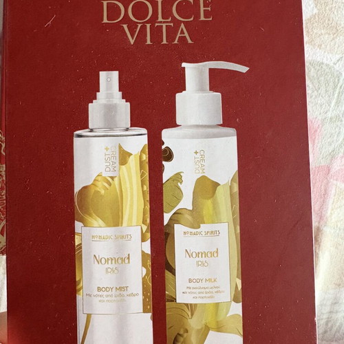 Nomad Iris body mist and body milk gift set new with box