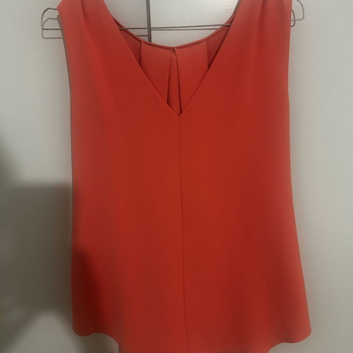 Calvin Klein blouse medium coral with gold decoration like new