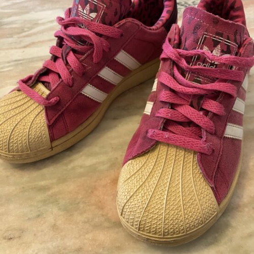 Adidas Superstar Fuchsia Suede athletic shoes size 37.5 used