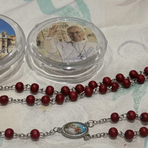 Rosario from Rome bracelet new, rosewood, 45 cm