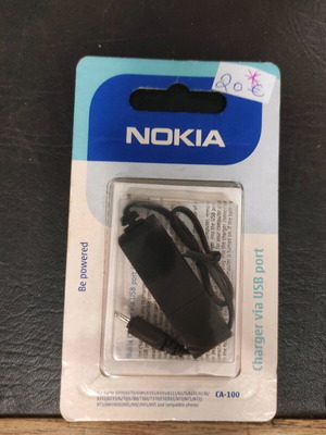 Nokia charger via USB port new, sealed