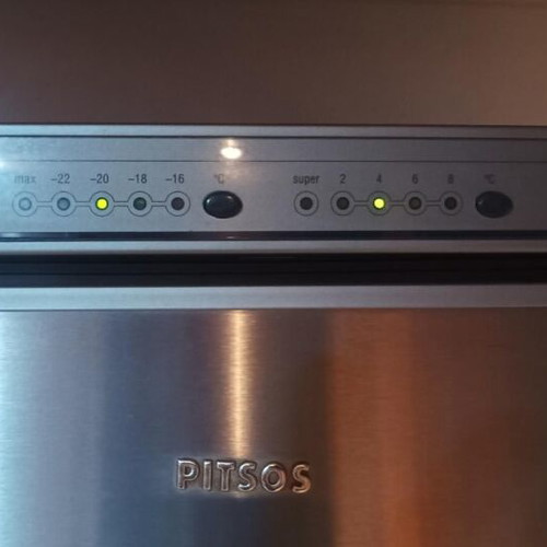 Whirlpool washing machine 7kg and Pitsos inox fridge used set
