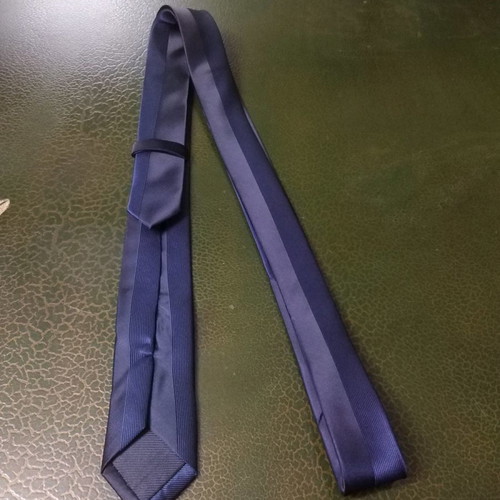 Men's silk tie new, two-tone blue