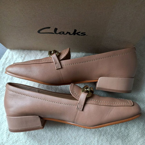 Clarks shoes used, size 38, genuine soft leather, beige
