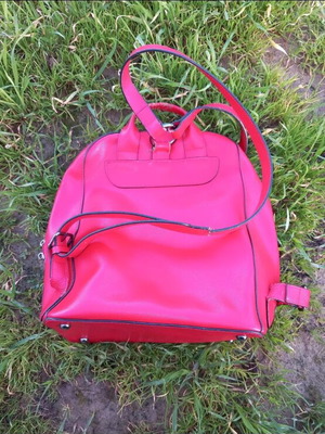 Y Not? backpack used, red