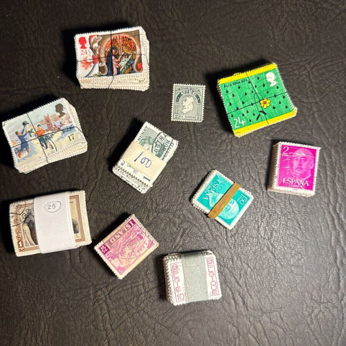 Stamp collection new, 10 bundles from Spain, Ireland, Iceland