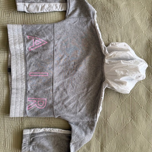 Nike Air cropped kids jacket size M like new, grey