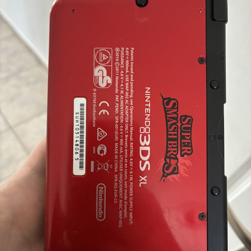 Nintendo 3DS XL Super Smash Bros. Limited Edition used console with 5 games