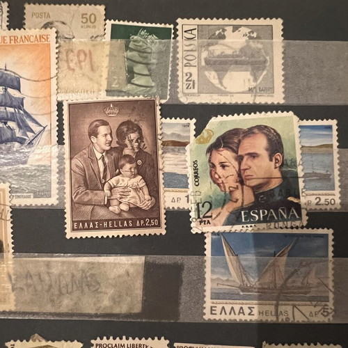 Stamp collection album with Greek and foreign stamps, 20th century