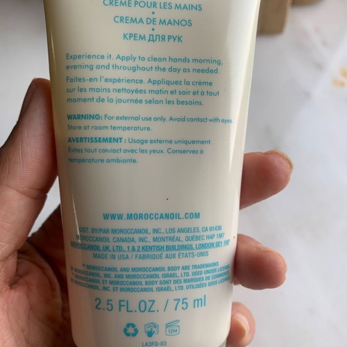 Moroccanoil hand cream like new for incredible softness