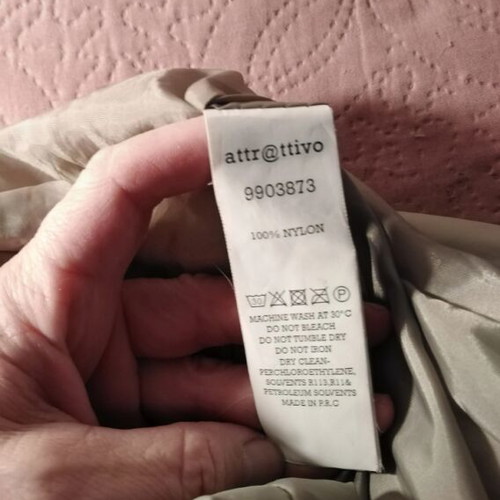 Attrattivo jacket like new, gray, size L, midi length