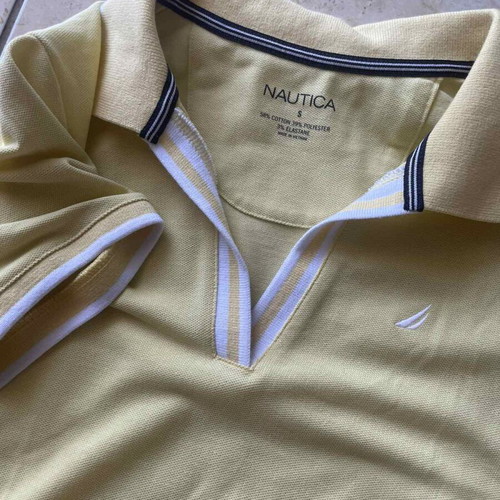 Nautica Women's Sports Polo Shirt new, yellow, size S