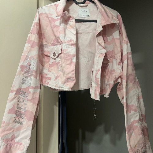 Jacket used, size M, pink camouflage